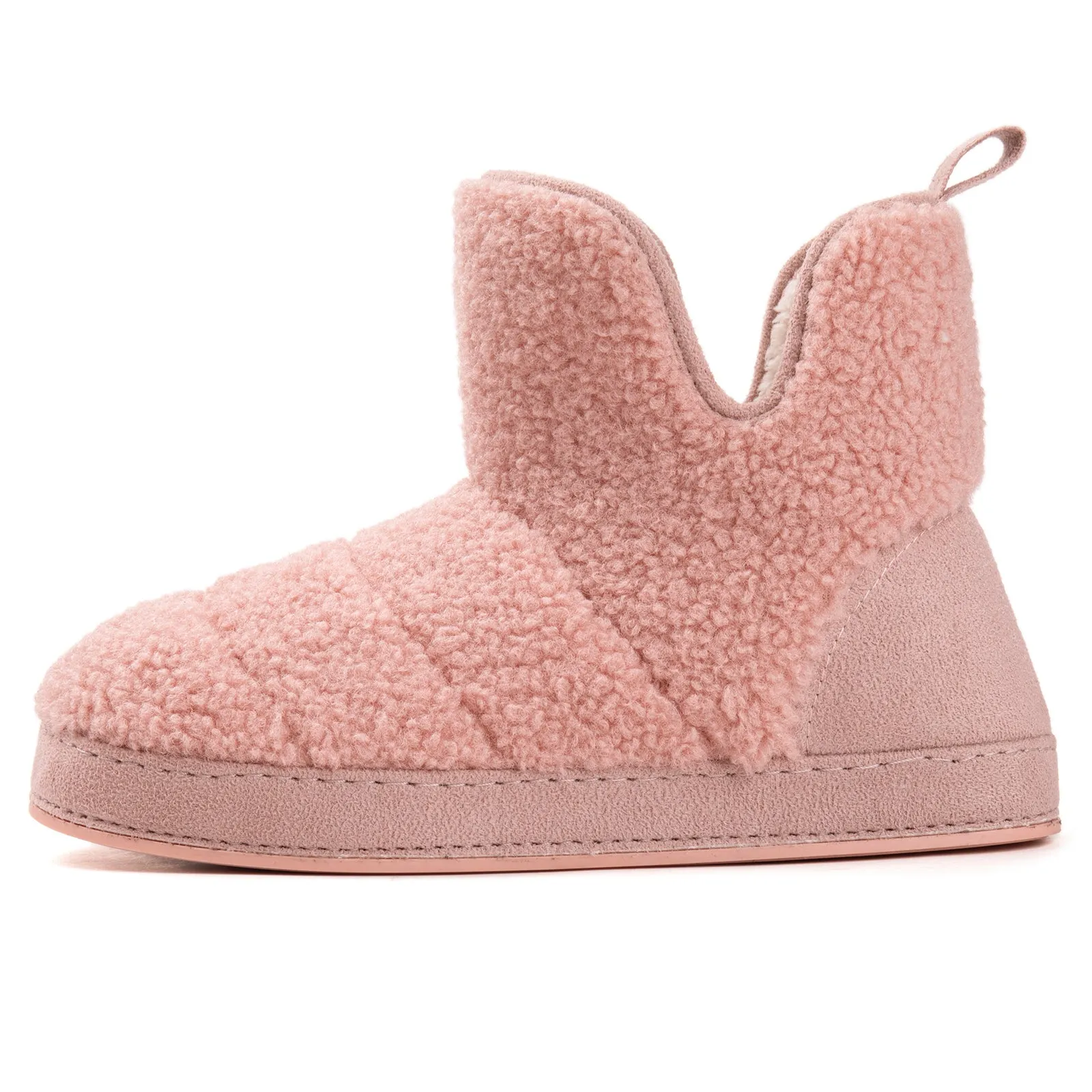 Women's Fuzzy Fleece House Bootie | Ladies' Memory Foam Slipper