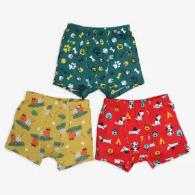 Young Boy Trunks - Set of 3 (Paws Design)