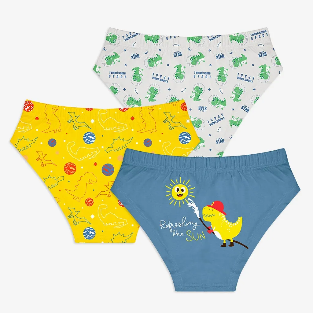 Young Girls' 3-Pack Dinosaur Briefs