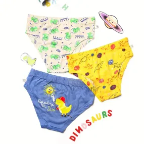 Young Girls' 3-Pack Dinosaur Briefs